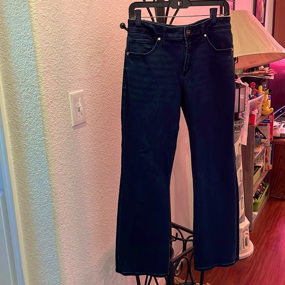 Dark Blue Express jeans Curvy boot mid rise cut Sz 10s